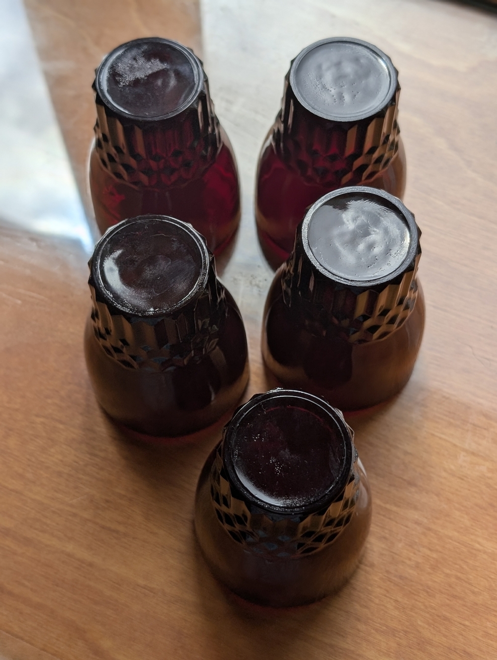 Vtg Anchor Hocking Royal Ruby Windsor Tumblers & Coronation Creamer Set - 7pc - Picture 16 of 17